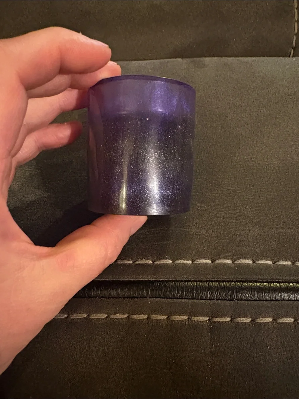 Galaxy Purple Resin Tea Light Candle Holder